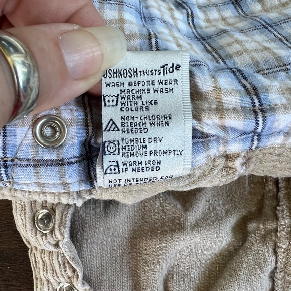 Oshkosh baby corduroy overalls Size 0-3Months With Embroidered Puppy Dog - Picture 7 of 12